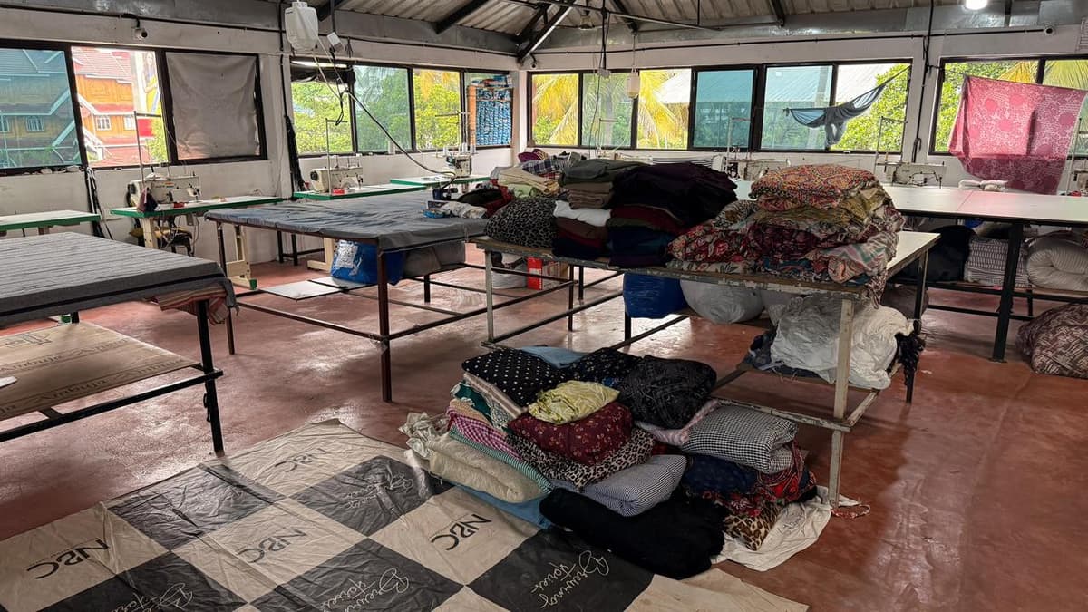 Garment cutting and sampling section at UniThread Exports